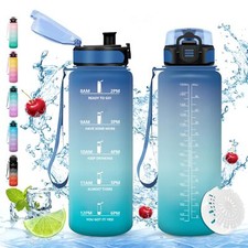 Gourdes Gourde 1.5Litre sans BPA Étanche & Réutilisable Bouteille d'eau avec ...