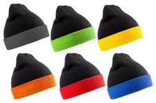 Résultat Bonnet De Ski À Deux Tons Noir En Laine Recyclée