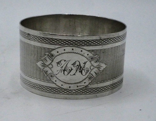 Beau rond serviette argent - de,