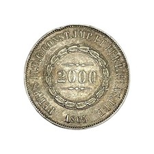 Brésil 2000 Reis 1865  Argent