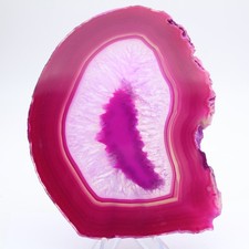 Tranche d’agate teinté rose