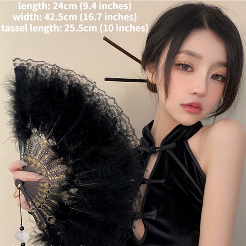 Femme plume eventaille - femme,