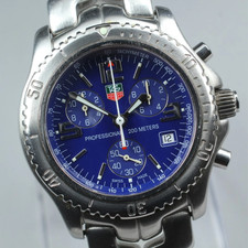 [Exc+5]Boîte TAG HEUER Link CT1110 Chronographe Bleu Quartz Montre Homme 42mm...