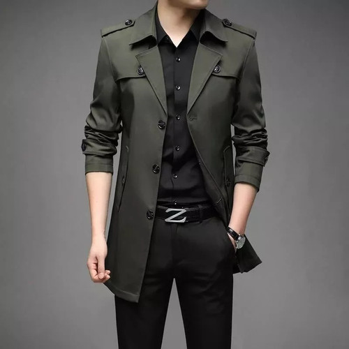 Manteau trench homme vert - manteau,