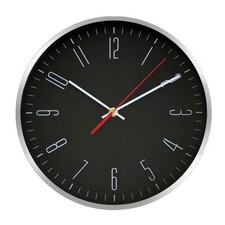 Horloge murale élégante en aluminium design anti-tac pour un environnement pai