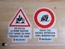 2 autocollants SUZUKI DR 650 SE et GSX-R 750