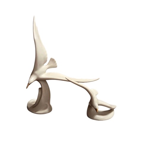 Hollohaza porcelaine mouettes - porcelaine,