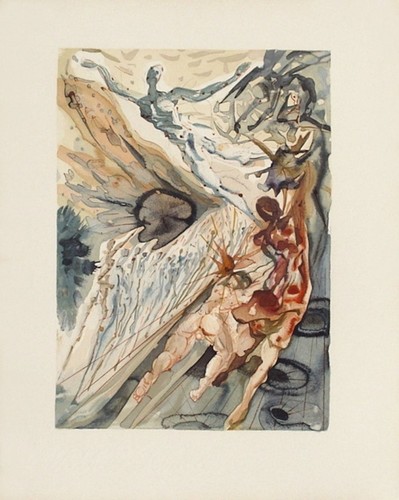 Salvador dali bois gravé - bois,