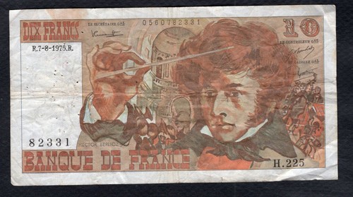 Francs berlioz 8 1975 - 10,