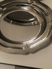 2 Plats ronds en inox 33 cm