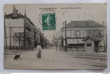 Romilly sur Seine (Aube) - Rue de la Boule d'Or, Passage a Niveau, Café de la ga