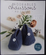 § adorables chaussons au tricot naissance à 12 mois - laine Bergère de France