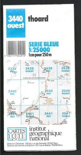 Carte ign serie bleue 3440 - ., o