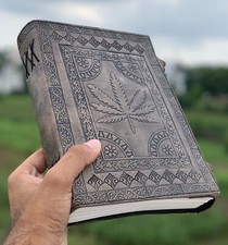 Journal en cuir grande feuille de vie fait main de 400 pages, journal intime,...