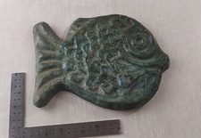 Ancienne plaque en céramique, décor poisson, Argonautes, de Vallauris