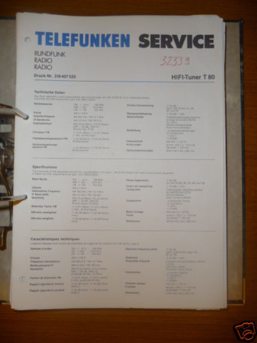 Service manuelle telefunken - service,