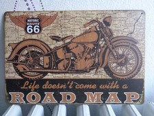 TOLE METAL ROUTE 66 MOTO 20 X