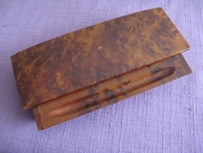 Plumier en loupe de thuyas... années 1950/1960