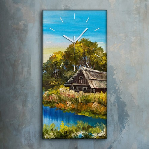 Horloge murale sur toile - , 30x60