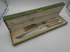 SUPERBE SERVICE / COUVERT A GIGOT STYLE LOUIS XVI EN ARGENT MASSIF MINERVE