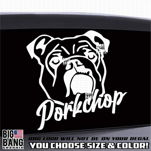 Bulldog decal sticker custom - bulldog,