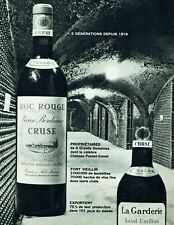  Publicité Advertising 0222  1968   vin  Vieux Bordeaux Roc Rouge Cruse la Garde