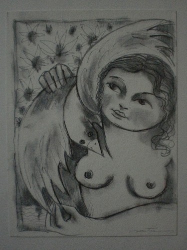 Dessin encre sur papier - a,