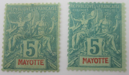 Timbres mayotte 2 - n°, 4