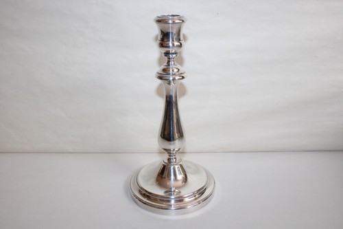 Bougeoir métal argenté - en,