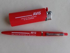 briquet et stylo publicitaire AVIS Bic vintage des années 80, comme neufs