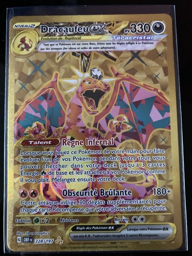 Carte pokémon dracaufeu ex - dracaufeu,