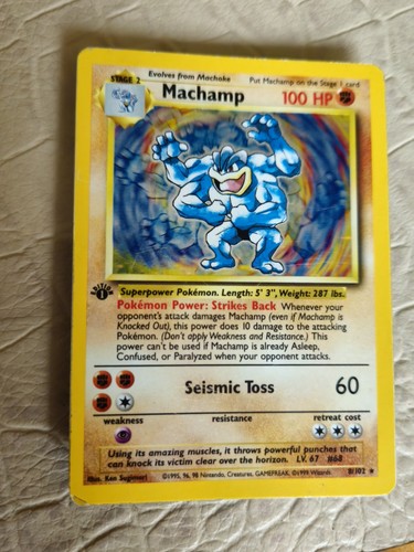 Carte pokémon machamp 1ère - carte,