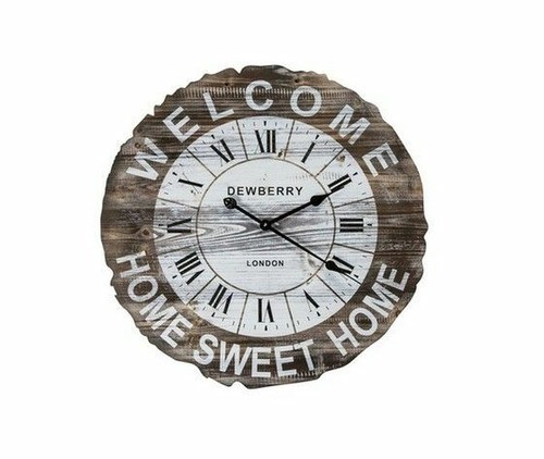 Horloge murale bois marone - murale,