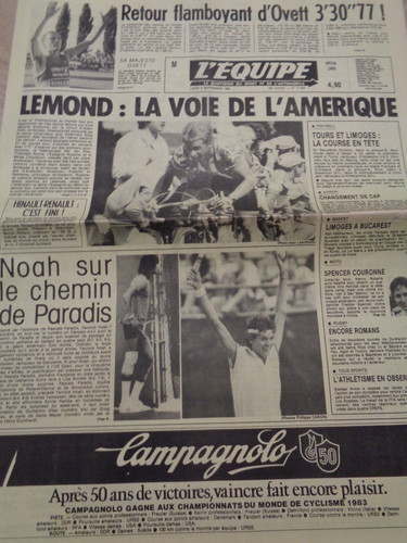 Equipe journal 1983 - l'equipe, 05/09/1983