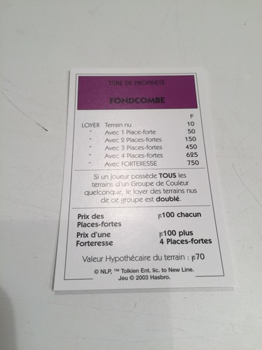 Carte fondcombe pièce - carte,