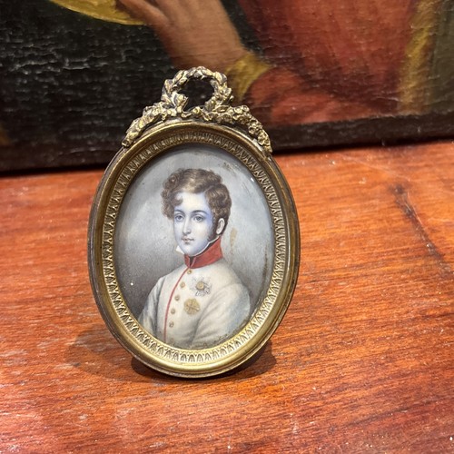 Ancienne miniature xixe cadre - miniature,