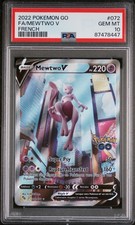 Carte Pokémon Mewtwo V 072/078 PSA 10 POGO Pokémon Go Epee Bouclier FR