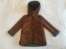 douillet manteau double face Zara Girl marron taille 98 - 2-3 ans neuf fourrure capuche