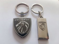 2 Porte clés Automobile PEUGEOT sans pub Garages Keychain Vintage 90'