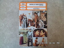 CARTE FICHE CINEMA 1953 BATAILLE SANS MERCI Rock Hudson Donna Reed Phil Carey