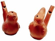 GOKI 15230 - Sifflets À Eau - Chant D oiseau - Couple D oiseaux En Argile