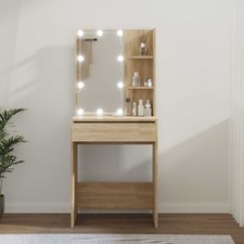 Coiffeuse avec led sonoma gris - led,