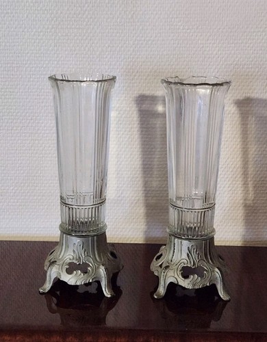 Paire ancien vase - vase, bouquetière