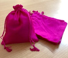 10 pièces pochette à bijoux en soie brute sac à pompons cordon de serrage fêt...