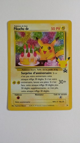 Carte pokemon pikachu - carte,