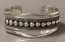 Ancien bracelet  jonc argent manchette bijou bracelet argent massif jonc 36grs