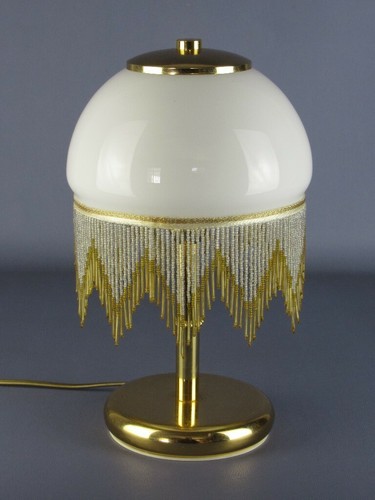 Lampe table verre blanc - verre,