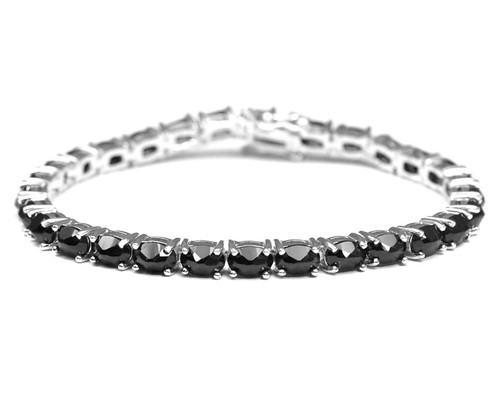 Bracelet spinelle noir - , naturel