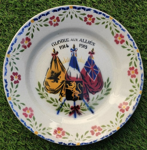 Assiette faïence wwi gloire - wwi,