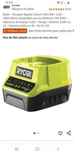 Ryobi ONE+ RC18120 18V 2Ah Chargeur de Batterie Rapide (5133002891)